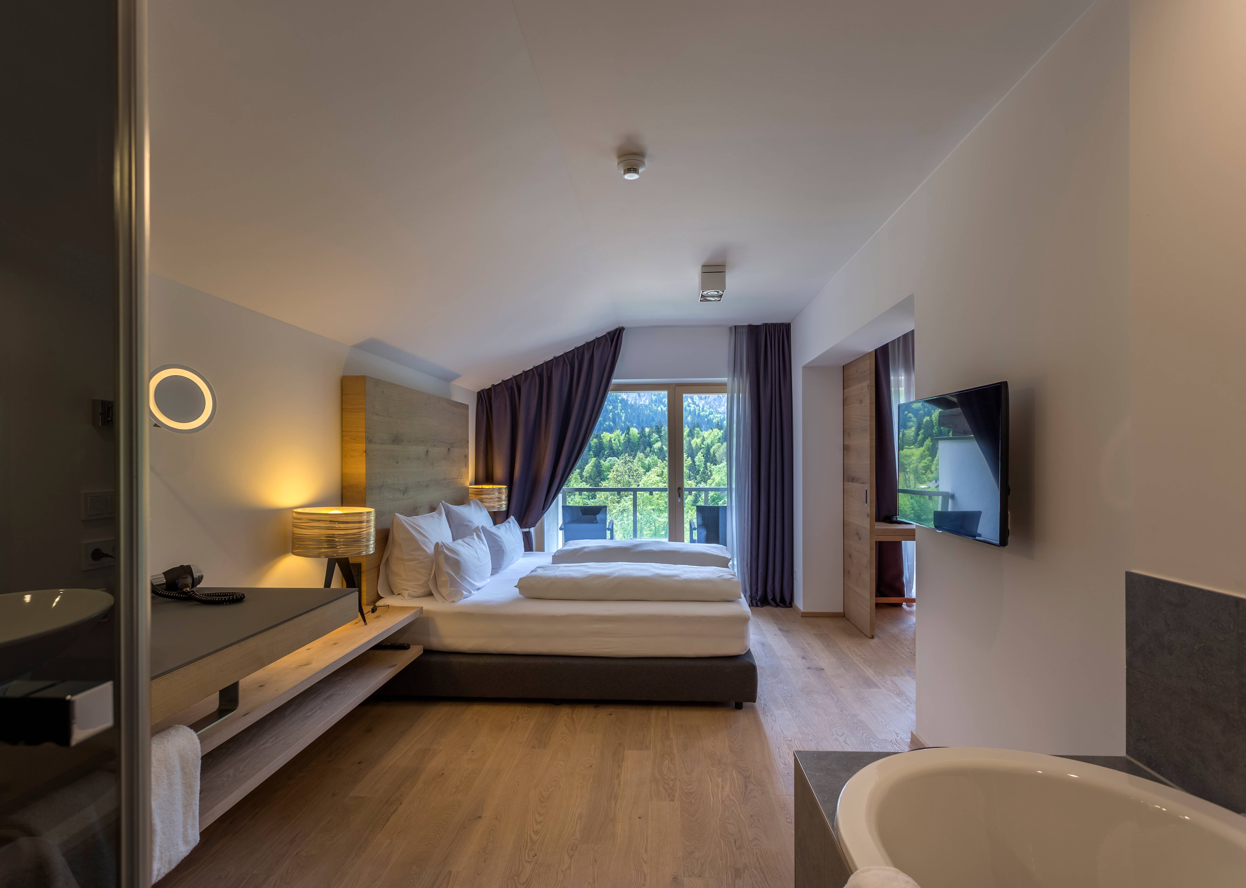 Suite Panoramablick mit Sauna, Dachterrasse und Balkon