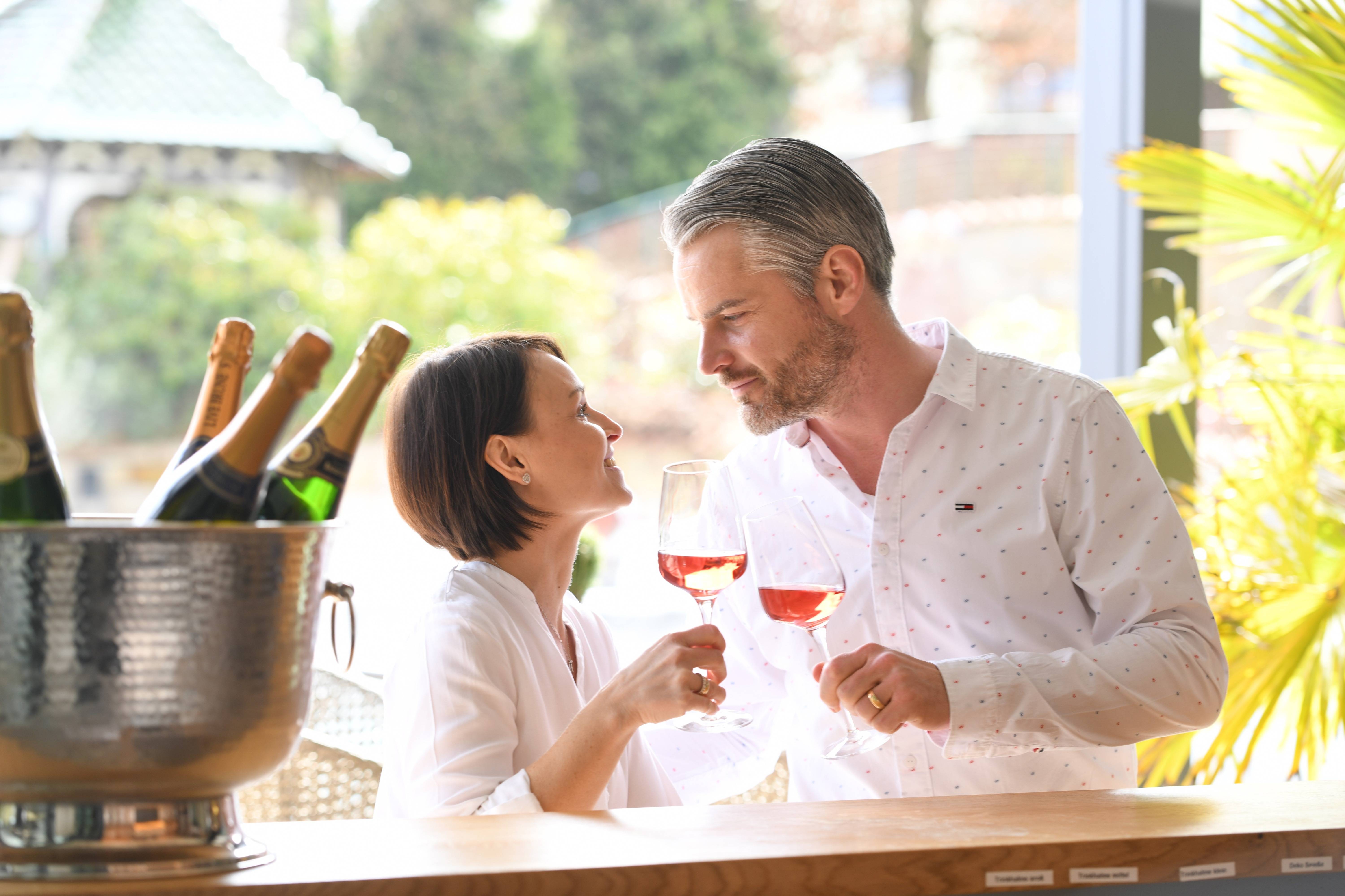 Romantischer Winkel für zwei