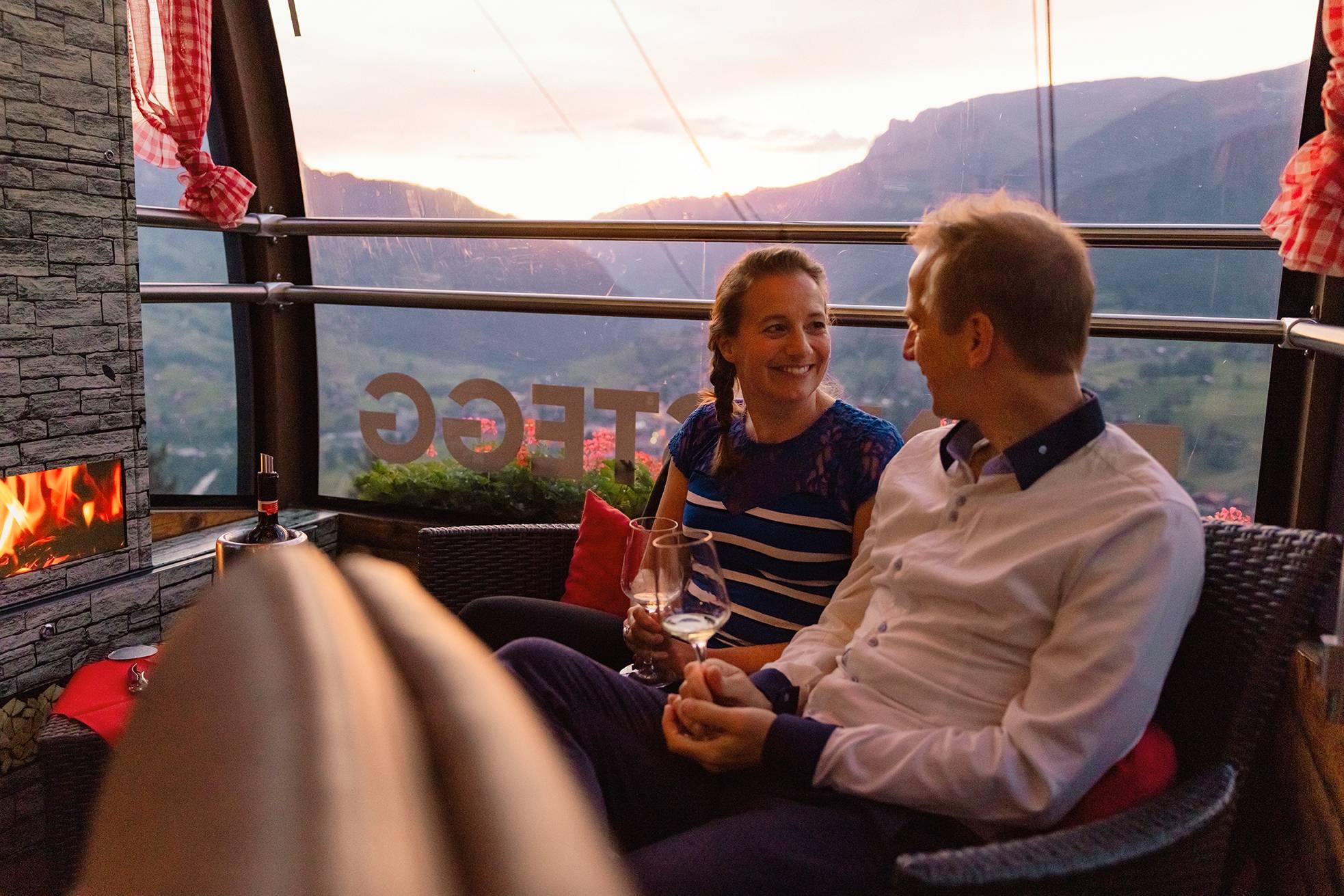 Candle-Light Dinner in der Gondel der Pfingsteggbahn