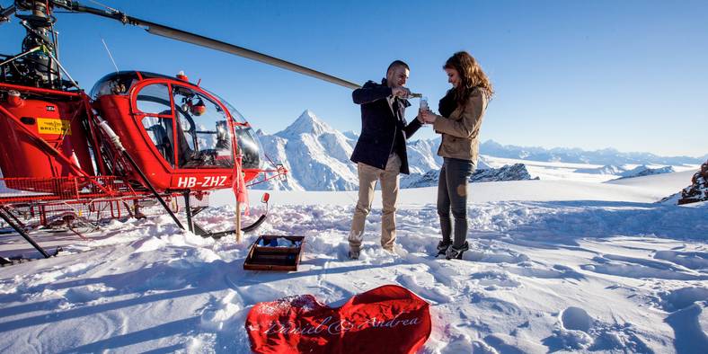 Helikopterflug, Gletscherlandung & Victoria-Jungfrau