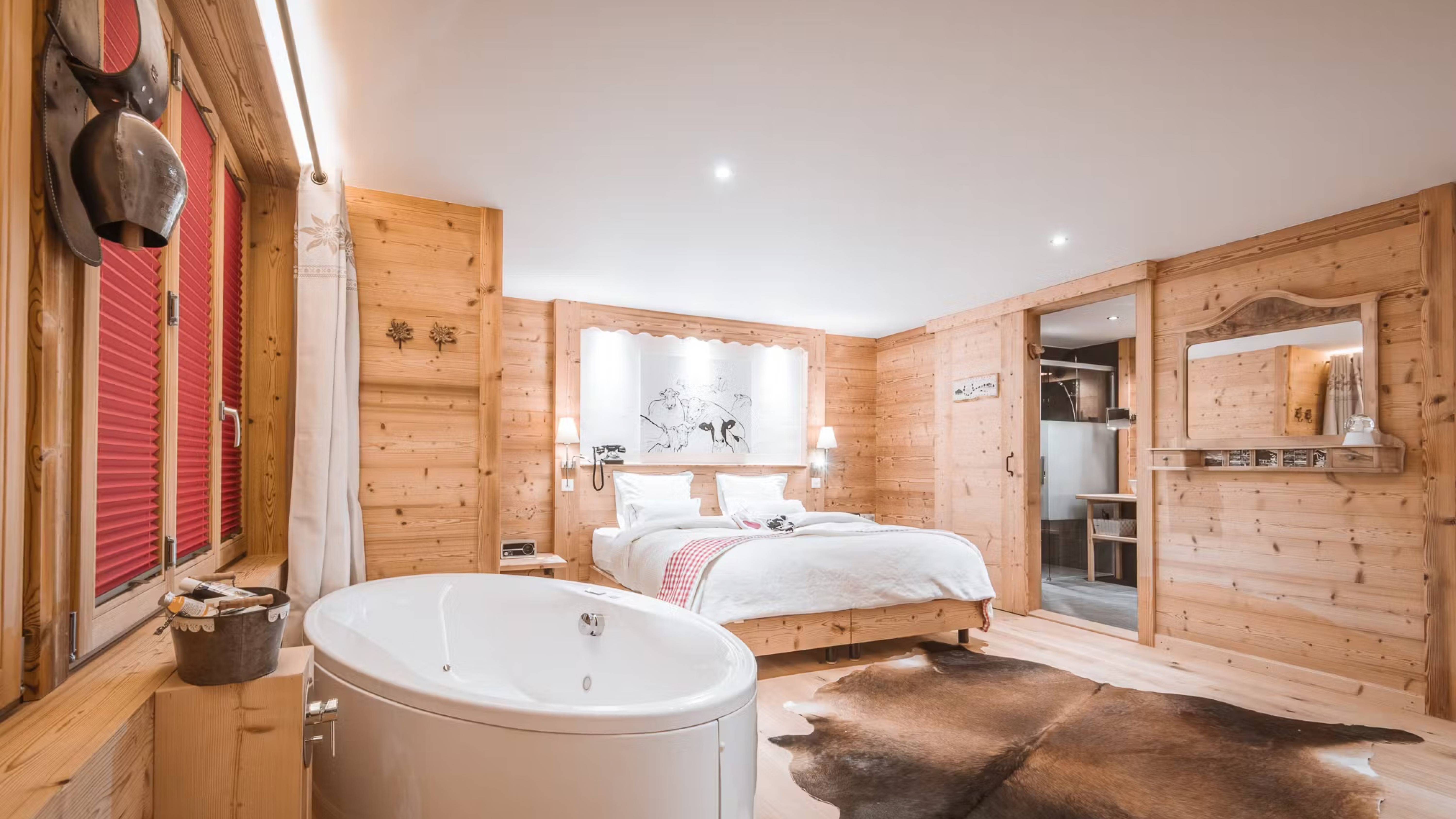 Lifestyle Double Deluxe Room mit Whirlwanne im Boutique Hotel Beau-Séjour & Spa