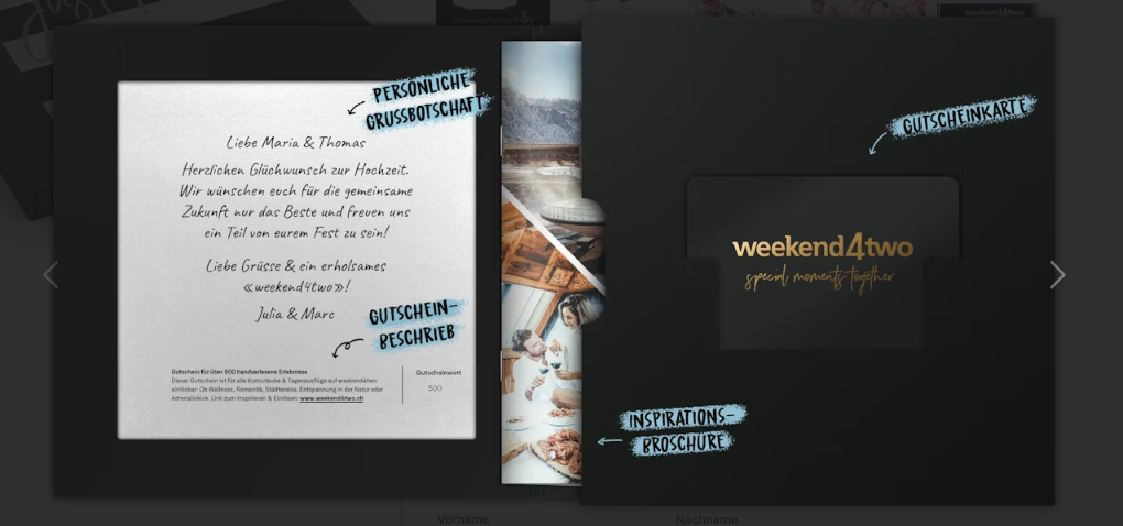 schwarze Gutscheinbox Innenseite