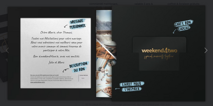 Coffret de bon cadeaux noirs à l'intérieur