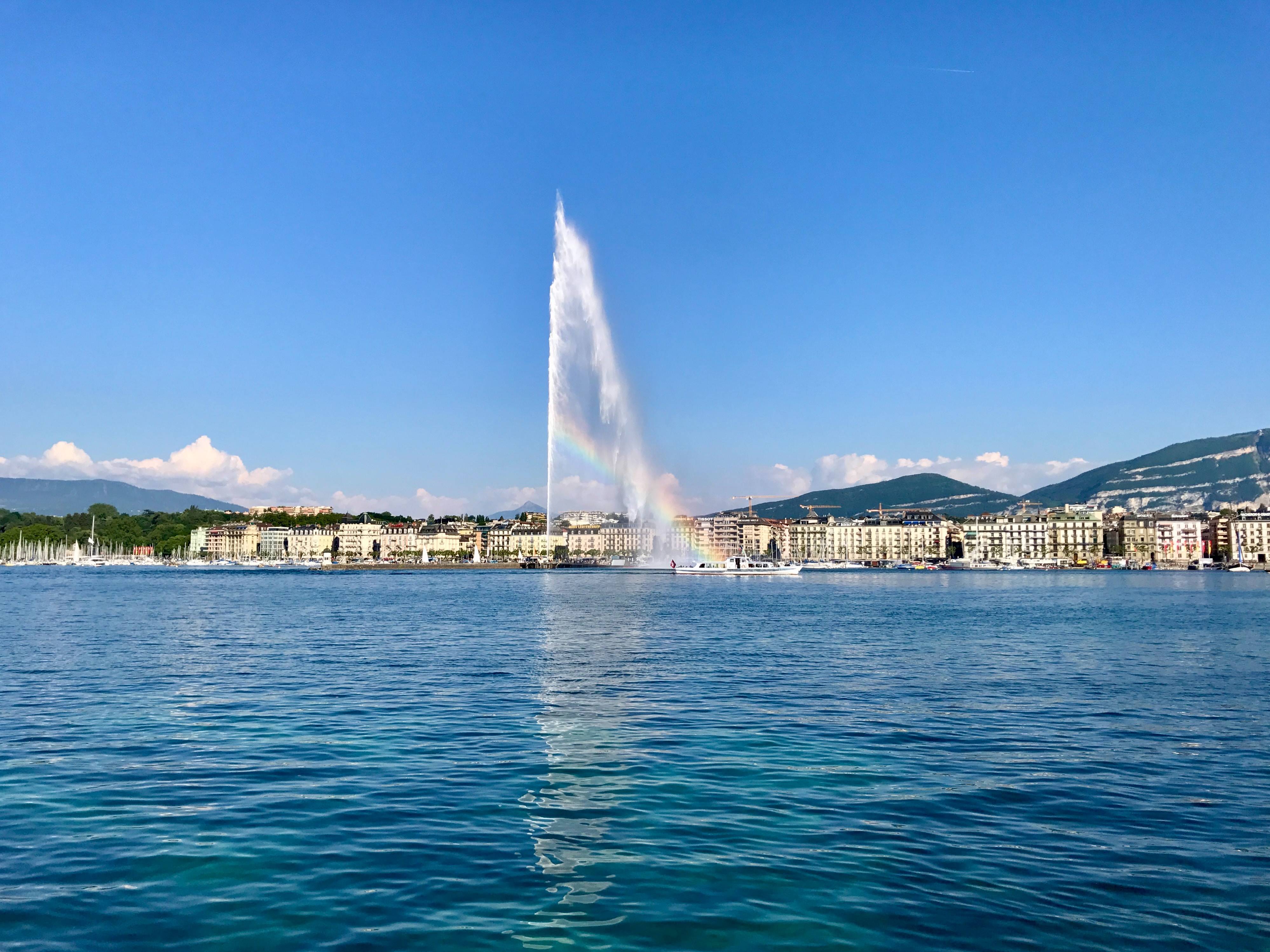 Bild vom Genfersee & dem Jet d'eau