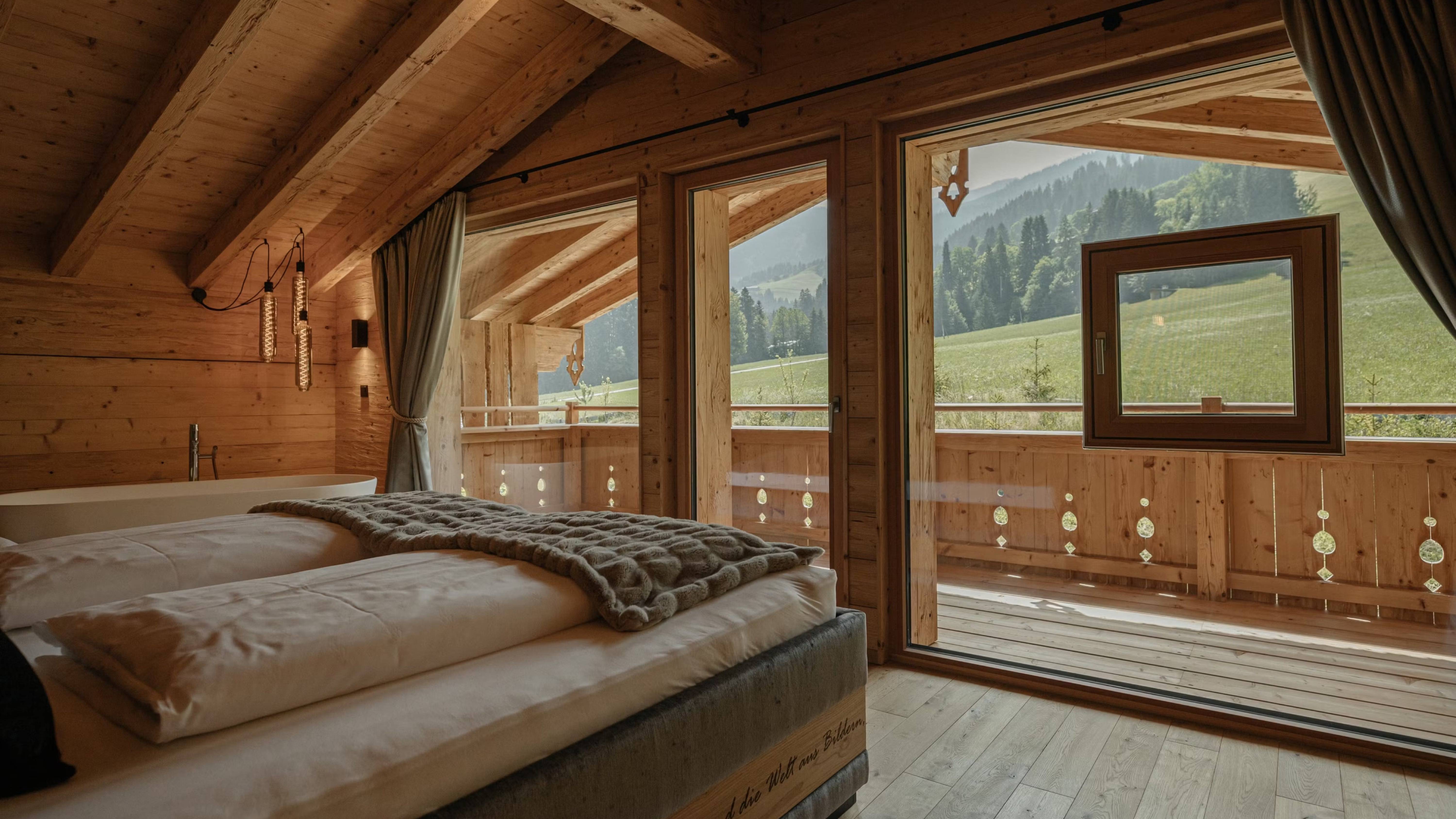 Schlafzimmer Hygna Chalets