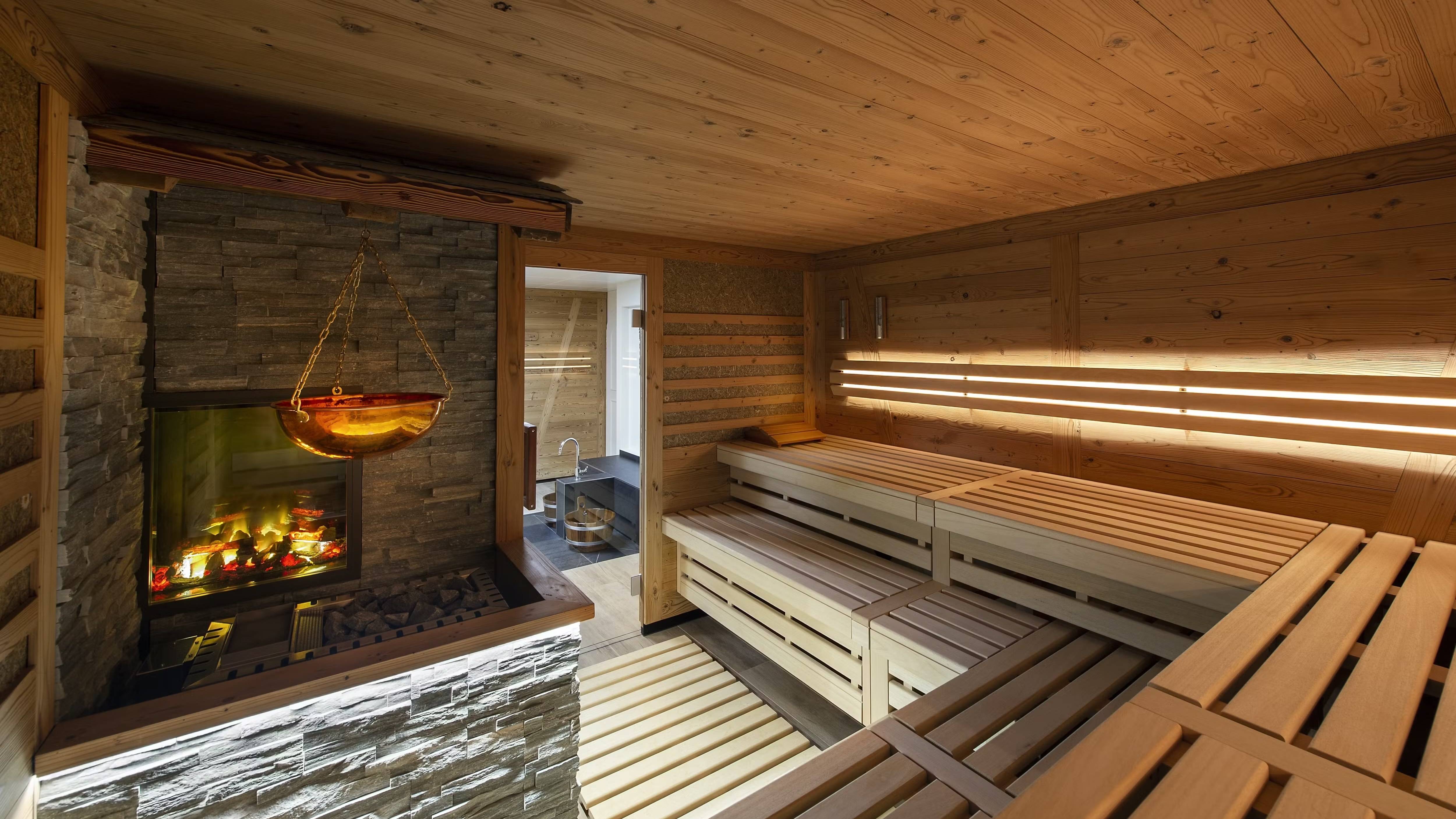 Finnische Sauna im GOLFHOTEL Les Hauts de Gstaad & SPA