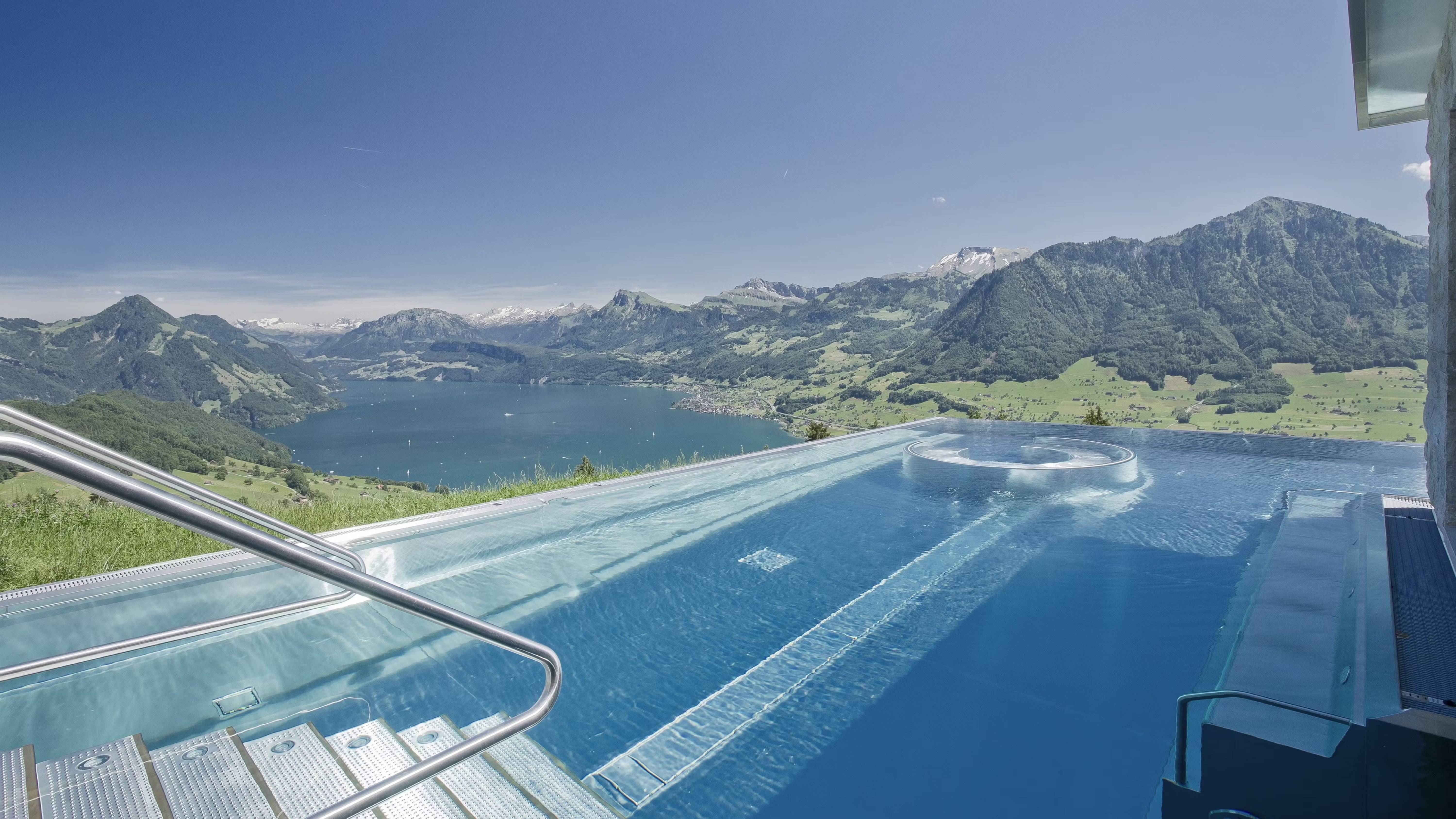 Infinity Pool Hotel Villa Honegg